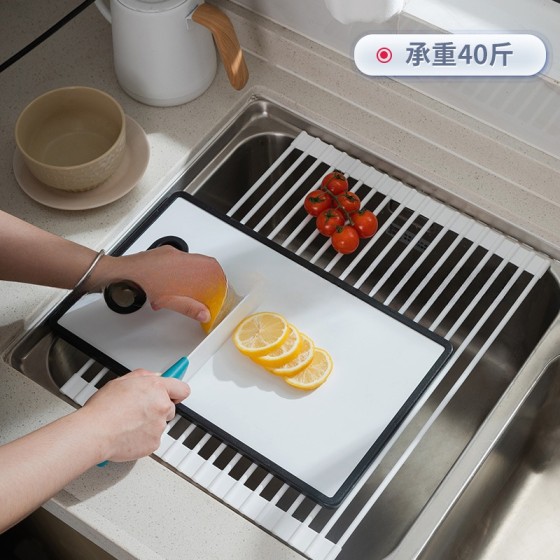 硅胶可折叠沥水置物架厨房水槽水池碗碟收纳沥水架果蔬架洗碗池