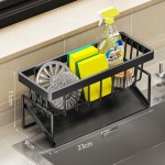 跨境多功能沥水架家用水槽台面洗碗布收纳置物厨房用品德国工艺