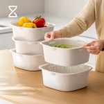 懒角落洗水果沥水篮迷你沥水盆家用厨房多功能客厅双层小果盘果篮