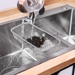 跨境不锈钢水槽沥水篮家用洗菜筐果蔬水果盆滤水篮厨房水槽沥水架