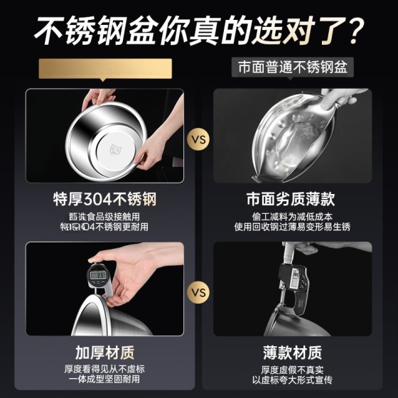 食品级不锈钢沥水篮洗米筛厨房神器水果篮淘米盆沥水漏盆和面批发