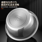 304不锈钢洗菜盆沥水篮厨房洗米筛淘米神器家用水果篮菜篮子漏盆