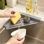 跨境水槽沥水架厨房三角杯架水池角落置物架家用沥水收纳架批发