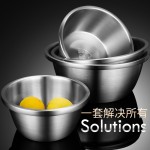 不锈钢304漏盆 洗菜沥水篮淘米盆家用厨房套装加深加厚沥水调料盆