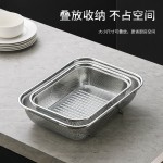 不锈钢伸缩沥水篮放碗家用洗菜筐果蔬水果盆滤水篮厨房水槽沥水架