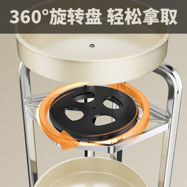 不锈钢厨房调料架调味架旋转置物架家用墙角台面油盐收纳架批发