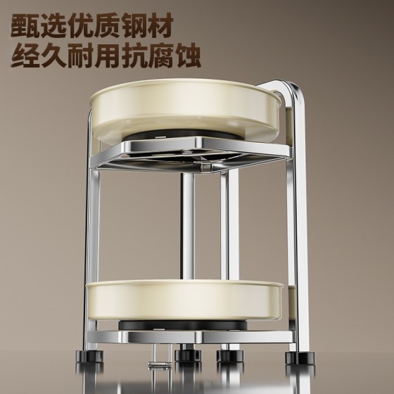 不锈钢厨房调料架调味架旋转置物架家用墙角台面油盐收纳架批发