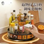 旋转调料置物架中古风多功能盐酱油瓶罐收纳架复古可旋转调料架
