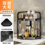 厨房置物架台面角落三角调料架不锈钢家用免打孔转角多层收纳架子