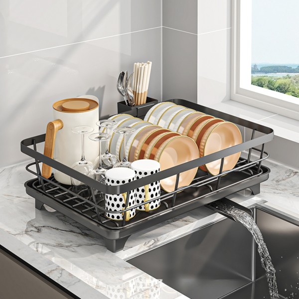 304不锈钢碗碟收纳架沥水篮厨房水槽旁放碗筷置物架碗盘沥水架