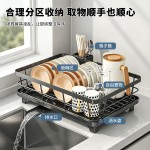 304不锈钢碗碟收纳架沥水篮厨房水槽旁放碗筷置物架碗盘沥水架