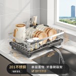 304不锈钢碗碟收纳架沥水篮厨房水槽旁放碗筷置物架碗盘沥水架