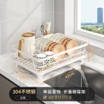 304不锈钢碗碟收纳架沥水篮厨房水槽旁放碗筷置物架碗盘沥水架