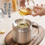 304不锈钢滤油壶厨房家用过滤壶多用壶分离油渣带滤网储油壶加厚