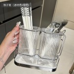 北欧筷子筒收纳盒家用壁挂式筷子勺子置物架台面筷笼厨房沥水筷篓