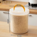 百纳邦首大容量加厚圆形透明米桶家用厨房五谷杂粮收纳桶密封米桶