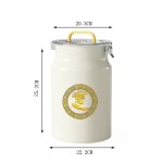 不锈钢米桶20斤防潮防虫带盖手提式密封米罐厨房米缸透视面粉家用