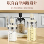 玻璃调料罐盐罐味精瓶厨房调味罐勺盖一体调料盒套装组合家用罐子
