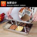 调料盒商用多格调料罐不锈钢厨房调味盒冰粉配料盒摆摊的小料盒子