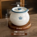 陶瓷猪油罐家用耐高温2025新款大号带勺带盖油泼辣罐子厨房调味罐