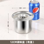 商用加厚不锈钢味盅家用厨房调料调味罐跨境猪油罐酒店饭店调料盅