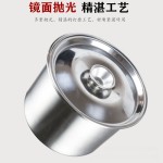 不锈钢味盅带盖厨房调料缸油盆调味罐圆形加厚304味盅盐罐子商用