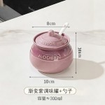 高颜值厨房调味罐味精盐罐糖罐辣椒油醋罐陶瓷家用调料瓶批发代发