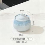 高颜值厨房调味罐味精盐罐糖罐辣椒油醋罐陶瓷家用调料瓶批发代发