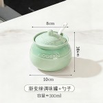 高颜值厨房调味罐味精盐罐糖罐辣椒油醋罐陶瓷家用调料瓶批发代发