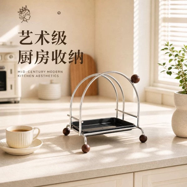 不锈钢菜板架砧板架案板收纳厨房置物架用品放锅盖的架子刀架
