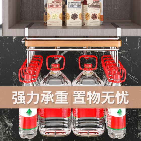 不锈钢厨柜置物架厨房锅盖砧板架橱柜隔板挂架办公桌多功能收纳架