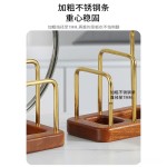 实木多功能砧板架锅盖架一体家用厨房菜板案板收纳架免打孔置物架