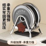 中古风不锈钢砧板架厨房台面收纳置物架锅盖架案板菜板放置架跨境