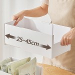 前后左右可伸缩收纳盒桌面零食储物盒橱柜抽屉式盒子化妆品收纳筐