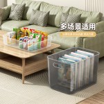 透明收纳盒桌面客厅厨房杂物篮玩具零食衣服家用整理筐储物大盒子