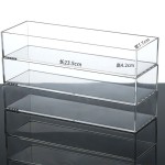 镜柜亚克力杂物文具用品铅笔收纳盒整理盒窄长条置物透明便签手账
