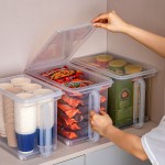 厨房收纳盒橱柜带轮收纳箱调味料储物箱高柜带把手吊柜杂物整理盒