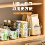 透明收纳盒带轮厨房整理盒橱柜调味料杂物零食储物盒加厚亚克力盒