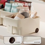 带滑轮吊柜收纳盒 厨房层架整理盒 带把手抽拉式储物盒 加厚塑料
