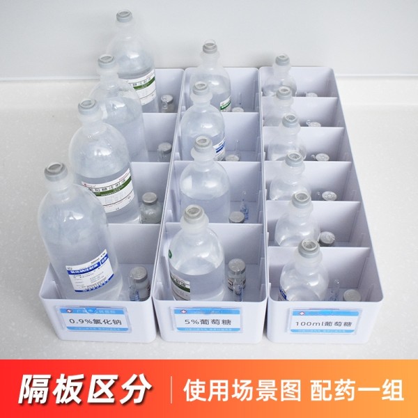 医院6s管理收纳盒备用液体存放盒医用输液盒收纳筐床号牌物品药盒