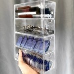 美瞳收纳盒日抛隐形眼镜柜化妆品大容量置物架多副透明便携盒子