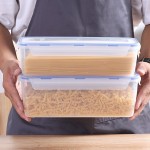 面条收纳盒装长条挂面保鲜盒大号放意面长方形大容量食物密封盒