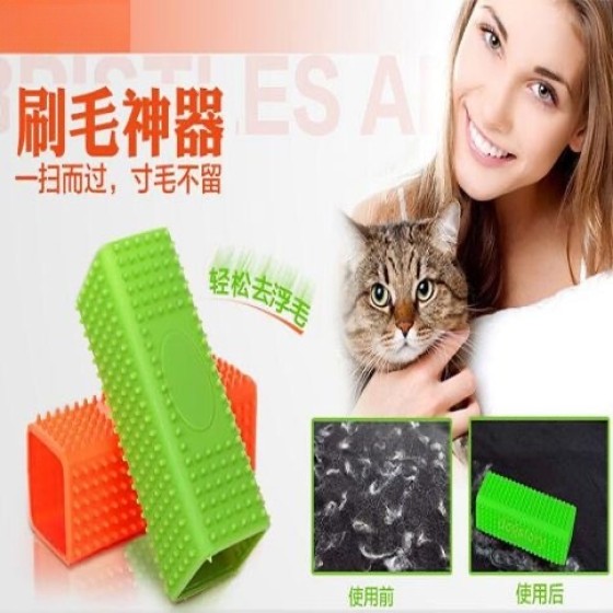 新款硅胶宠物粘毛器滚筒清洁狗狗去毛刷空心立柱宠物除毛梳子现货