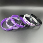 跨境现货关爱硅胶手环粉色丝带Hope Faith女士预防意识爱乳日腕带