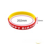 跨境现货生日快乐彩色腕带Happy birthday派对生日聚会硅胶手环