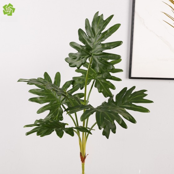 仿真把束7头龟背叶 装饰绿植假叶子摆件 仿真植物美人蕉造景批发