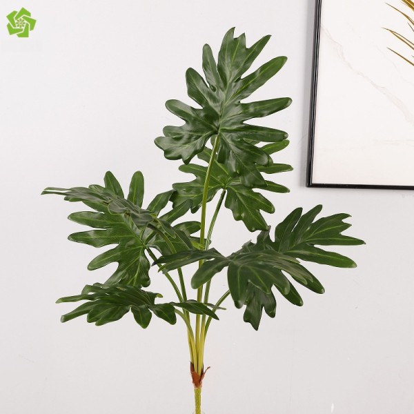 仿真把束7头龟背叶 装饰绿植假叶子摆件 仿真植物美人蕉造景批发