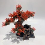水族箱造景刺身冷盘酒店园林假山装饰树脂工艺品树头水草厂家批发