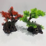 水族箱造景刺身冷盘酒店园林假山装饰树脂工艺品树头水草厂家批发