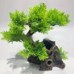 水族箱造景刺身冷盘酒店园林假山装饰树脂工艺品树头水草厂家批发